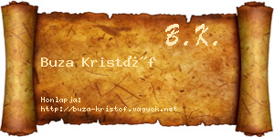 Buza Kristóf névjegykártya
